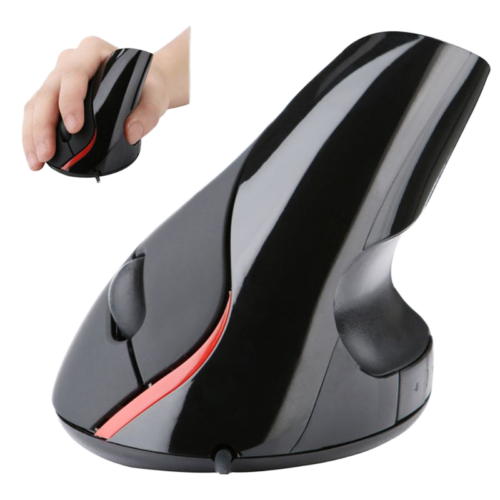 Portable Vertical Wireless Gaming Mouse Optical Right Button Mute for Laptop/PC Gamers