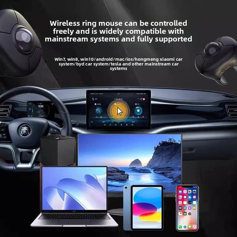 2.4G Blue-tooth Wireless Remote Control Mice Trackball Finger Ring Mouse for Short Video/PPT Speech/In-Vehicle Display Screen - Image 4