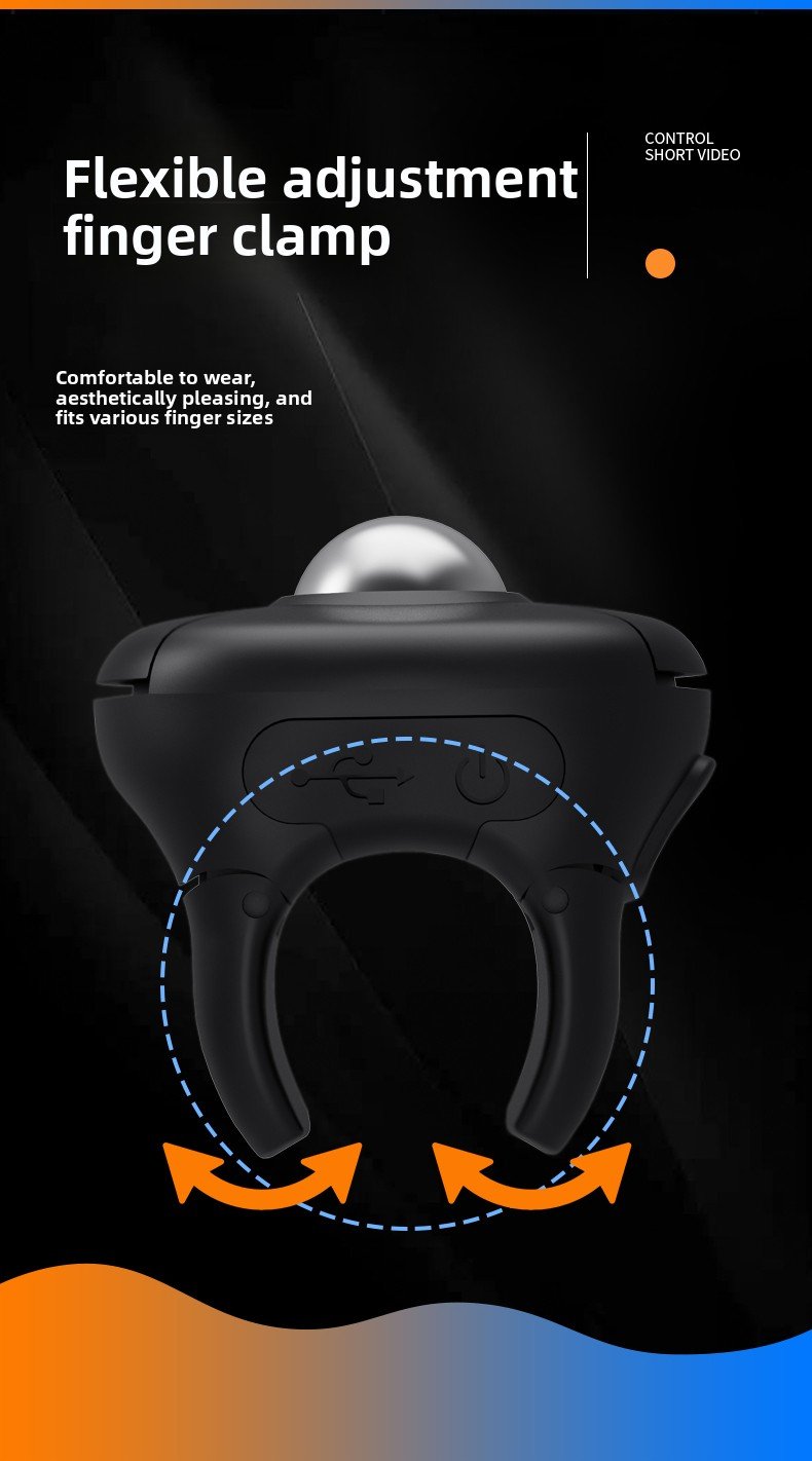 2.4G Blue-tooth Wireless Remote Control Mice Trackball Finger Ring Mouse for Short Video/PPT Speech/In-Vehicle Display Screen - Image 10